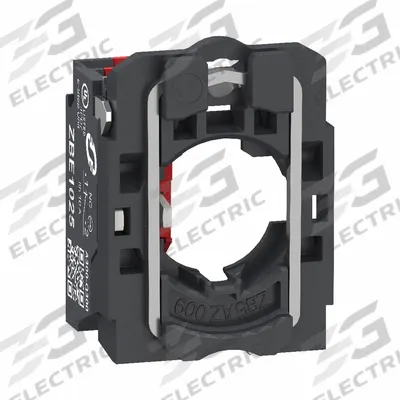 SCHNEIDER Contact Block: 22 mm Panel Mounting Size, 1NC, Momentary, ZB5 Series - Contact Blocks