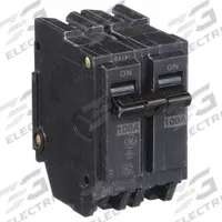 GE Miniature Circuit Breaker: THQL, 100 A, 120/240V AC, Single Phase, 10kA at 120/240V AC, Std (MPN THQL21100). Key specifications — Amps: 100 A; AC Voltage Rating: 120/240V AC; Phase: Single; Max. AIR Rating: 10kA at 120/240V AC; For Use With: Power Mark Gold Load Centers and AQ Lighting Panels.