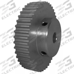 DAYTON Timing Pulley: Curvilinear, Fixed, For HTD Timing Belt Section, For 9 mm Belt Wd, 44 Teeth (MPN 44-5M09M6A10). Key specifications — Brand: DAYTON; Finish: Clear Anodized; For Belt Series: Powerhouse®.