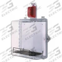 SAFETY TECHNOLOGY INTERNATIONAL Protective Cabinet: Polycarbonate, 14 3/16 in Overall Dp, STI-7534. Key specifications — Manufacturer Part Number: STI-7534; Brand: SAFETY TECHNOLOGY INTERNATIONAL; Color: Clear; For Location: Indoor; For Use With: Sensitive Devices; Includes: Eyelet; Mounting Location: Wall Mount; Mounting Style: Surface Mount.