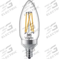 PHILIPS Compact LED Bulb: Candelabra Screw (E12), LED, (B) Bullet, B11, 5.5 W Watt, 2700K, Clear (MPN 5.5BA11/PER/927-922/CL/G/E12/WGX 1FB T20). Key specifications — Bulb Shape: B11; Voltage: 120V AC; Bulb Finish: Clear; Color Temperature: 2700K; Brand: PHILIPS.