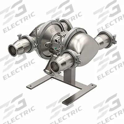 GRACO Large Particle AODD Pump: Stainless Steel, 3 in, Tri-Clamp, 130 gpm - FDA-Compliant AODD Pumps
