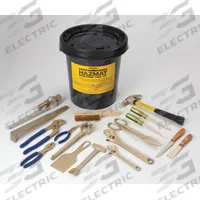 AMPCO Nonsparking Tool Kit: 17 Total Pcs, Tool Bucket (MPN M-51). Key specifications — attr538283: AMPCO; attr549034: (1) Long-Nose Pliers; attr549035: (1) Slotted Screwdriver; attr549036: None; attr549037: (2) Adjustable Wrenches; attr549038: (1) Hammer.