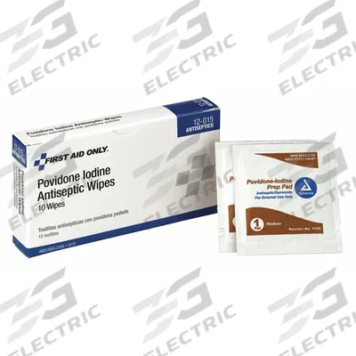 FIRST AID ONLY Topical Antiseptic Wipes: Wipes, Povidone Iodine