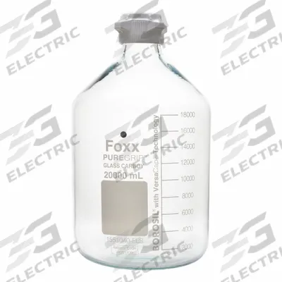 FOXX LIFE SCIENCES Glass Jugs: Colorless, Borosilicate Glass, 20 L, 290 mm
