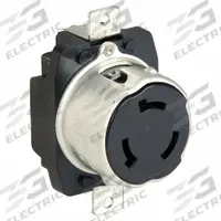 HUBBELL Locking Receptacle: Non-NEMA, Yellow, 125/250V AC, 50 A Current Rating, 3 Poles, 4 Wires (MPN HBL63CM69). Key specifications — Brand: HUBBELL.