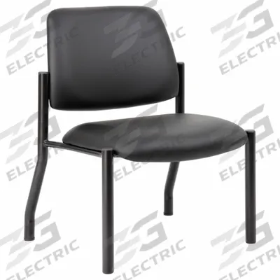 BOSS Frame Chair: Black, Black, 0 Casters/Glides, 26 in Overall Wd, 32 1/2 in Overall Ht - Guest & Side Chairs