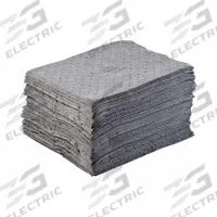 BRADY SPC ABSORBENTS Sorbent Pad: 61 7/16 oz Volume Absorbed Per Pad, Polypropylene, Gray, 100 PK (MPN BPU500). Key specifications — Brand: BRADY SPC ABSORBENTS; Perforated: Perforated; Material: Polypropylene.
