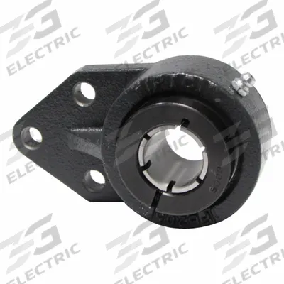 IPTCI BEARINGS Flange Mount Bearings: Radial Ball, 1 in Bore, Cast Iron, Concentric Collar - General Purpose Flange-Mount Ball Bearings