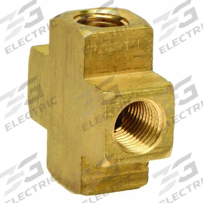 PARKER Metal Pipe Cross: Cross, 1/4 in x 1/4 in x 1/4 in x 1/4 in, 1,000 psi - Threaded High-Pressure Pipe Fittings