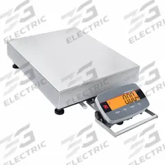 OHAUS Industrial Bench Scale: 19 3/4 in x 25 5/8 in, Not IP Rated, Front-Mounted, Stainless Steel (MPN i-D33P300B1X5 AM). Key specifications — attr1341383: Ethernet; attr1341384: 0.1 lb/50 g; attr1341400: OHAUS; attr1383935: Stainless Steel.