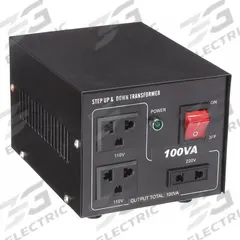 APPROVED VENDOR Step Up/Step Down Voltage Converter: 100 VA Power Rating, Single Phase, 50/60 Hz (MPN 30C515). Key specifications — Frequency: 50/60 Hz; Protective Device: None; Voltage Conversion: 110 to 220V AC; Brand: APPROVED VENDOR; Phase: Single.