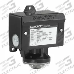 ASHCROFT Pressure Switch: 6 psi – 60 psi, B Series, 4 Pressure Connection Ports, 1/4" FNPT (MPN B424VXCYLM60). Key specifications — attr664141: ASHCROFT; attr1023632: 1/4" FNPT.