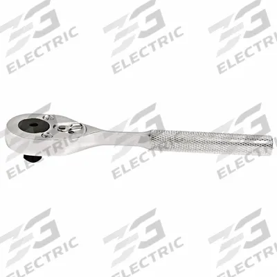 PROTO Hand Ratchet: Pear, Reversible, 7 in Overall Lg, Chrome, 15° Min Arc Swing - Standard-Head Ratchets
