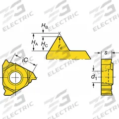 SANDVIK COROMANT Threading Insert (MPN R166.0L-11VW01-001 1020)