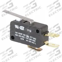 HONEYWELL Miniature Snap Action Switch: Lever Actuator, 1NO/1NC, Quick Connect (MPN V7-3E17E9-022). Key specifications — AC Contact Rating: 10 A @ 277 V; Electrical Connection: Quick Connect; Series: V7; Brand: HONEYWELL.