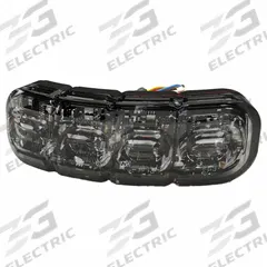 ECCO LED Warning Light: Perimeter Flashing Warning Light, Blue/White, 1/2 in Overall Wd, LED (MPN ED3793BW). Key specifications — Operating Voltage: 12-24V DC; Number of Flash Patterns: 69; Includes: Bezel for Two-Bolt Mount; Electrical Connection: Blunt Cut Wires; Mount Type: Bracket; Brand: ECCO; Shape: Rectangular.