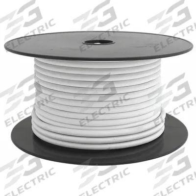 APPROVED VENDOR Primary Automotive Wire: SXL, 100 ft, 1 Conductor, 18 AWG, White - XLPE-Insulated Heavy Duty Primary Wires