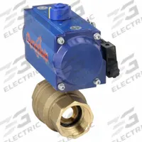 DYNAQUIP CONTROLS Pneumatically Actuated Two-Way Ball Valve: 2 in Size, Brass, FNPT x FNPT (MPN PHH28ATSR08310A). Key specifications — Brand: DYNAQUIP CONTROLS; Pilot Solenoid Voltage: 115V AC.