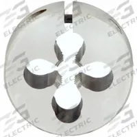 OSG Round Threading Die: 3/32"-48 UNS, 13/16 in OD, Solid, High Speed Steel (MPN 2700200)