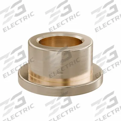 OILITE Flanged Sleeve Bearing: Bronze, SAE 841, 6 mm Bore, 9 mm OD, 6 mm Lg, -35°F to 300°F - Lubricated General Purpose Metallic Flanged Sleeve Bearings