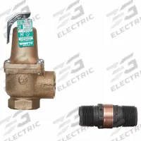 WATTS Relief Valve: FNPTF x FNPTF, 1 1/4 in x 1 1/2 in, Iron, 75 psi Max. Op Pressure (MPN 1-1/4 740 075 FS). Key specifications — Brand: WATTS.
