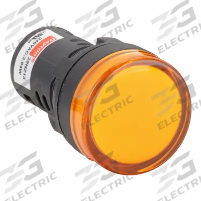 Dayton Raised Panel Light: 22 mm Panel Mounting Hole Dia, LED - LED Indicator Pilot Lights