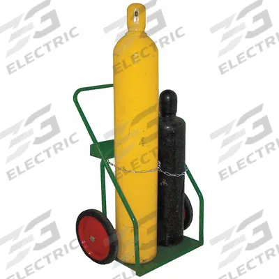 SAFTCART Cylinder Hand Truck: 400 lb, Side by Side, 2 Cylinder - Welding Cylinder Hand Trucks