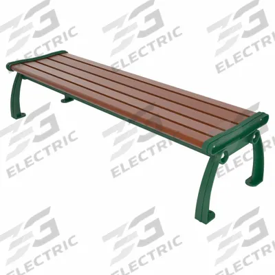 ULTRASITE Outdoor Bench: Heritage, 72 in Overall Lg, 17 in Overall Ht, Brown, Green - Vandal Resistant Resinwood Benches