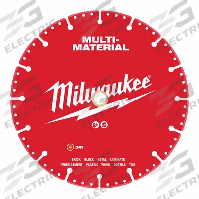 MILWAUKEE Diamond Saw Blade: Masonry/Metal/Plastic/Tile, 9 in Blade Dia. - Masonry-Cutting Blades