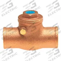 MILWAUKEE VALVE Swing Check Valve: Swing, Inline Valve Body, 3/4 in Pipe Size, Sweat x Sweat, Brass (MPN UP0968000034). Key specifications — Brand: MILWAUKEE VALVE.