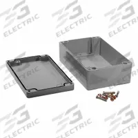 HAMMOND Enclosure: Die-Cast Aluminum, 10 in x 6 in x 4 in, NEMA 12/13/4/4X/6/6P, Screw On (MPN 1590Z162GY). Key specifications — Brand: HAMMOND; Closure Method: Screws; Knockouts: Not Included.