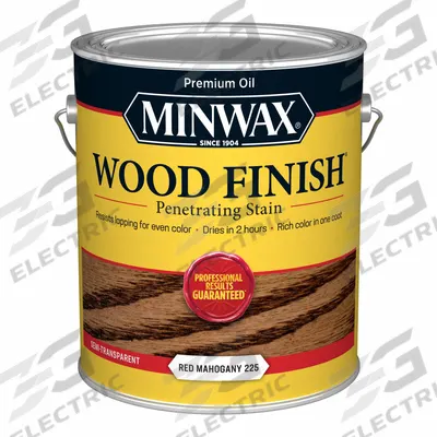 MINWAX Wood Stain: Wood Stain, Interior, Oil, 1 gal Container Size, Wood, Red Mahogany - Wood Stains