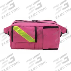 EMI Rescue Fanny Pack: 10 in L x 5 in W x 6 in D, Nylon, Pink, 0-10 in/21-30 in, 0-10 in/30+ in (MPN 9147). Key specifications — Color: Pink; Closure Type: Buckle; Features: Reflective Trim; Brand: EMI.
