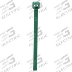 GRAINGER Cable Tie: 14 1/2 in Nominal Lg, 4 in Nominal Max. Bundle Dia., 0.19 in Wd, Green, 100 PK (MPN 36J233). Key specifications — Brand: GRAINGER; Outdoor Use: Yes; Color: Green.