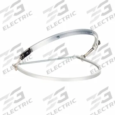MSA Face Shield Frame: Slotted Attachment Type, Metal, Silver - MSA Hard Hat Adapters for Face Shields