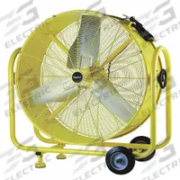DAYTON Portable Fan: 24 in Blade Dia, 120V AC, Mobile, 1/3 hp, Direct Drive, Steel (MPN 2RDZ1). Key specifications — Mobility: Mobile; Voltage: 120V AC; Brand: DAYTON.