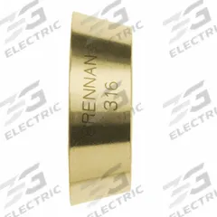 BRENNAN INDUSTRIES Compression Fitting Ferrule: 3/4 in OD Size, Compression, Brass (MPN N0319-F-12-B). Key specifications — Compatible Fitting Brands: Gyrolok; Brand: BRENNAN INDUSTRIES; Series: N0319-F.