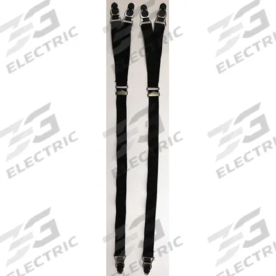 HEROS PRIDE Shirt Stay: Adj, Black, Elastic - Tie Clips, Collar Pins & Shirt Keepers