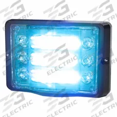 CODE 3 Warning Light: Emergency Vehicle Area Light, Blue/White, Clear, LED, Permanent, 12-24V (MPN M180LMC-BW). Key specifications — Brand: CODE 3; Lens Color: Clear; Number of Flash Patterns: 69; Installation Type: Permanent; Operating Voltage: 12-24V.