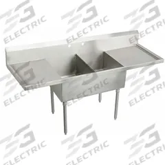 ELKAY Scullery Sink: 2 Bowls, 44 in Overall Ht, 78 in Overall Lg, 27 1/2 in Overall Wd, Widespread (MPN WNSF8230LR2). Key specifications — Brand: ELKAY.