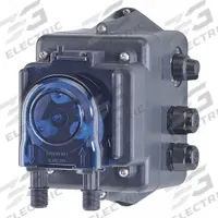 STENNER Peristaltic Chemical Metering Pump: 120V AC, 1/40 hp HP, 30 gpd Max. Flow Rate, Santoprene (MPN E20MH81S6G1). Key specifications — Tubing Material: Santoprene; Brand: STENNER; Reproducibility: ±2.0%.