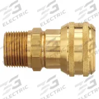 PARKER Quick Connect Hose Coupling: 3/4 in Body Size, 1 in Hose Fitting Size, 1"-11-1/2 Thread Size (MPN B38J). Key specifications — Brand: PARKER; Thread Size: 1"-11-1/2; Coupling Locking Type: Push-to-Connect; Hose Fitting Gender: Male.