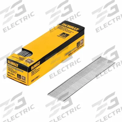 DEWALT Brad Nails: Brads, Brad, Smooth, 1 in Overall Lg, 1 mm Shank Dia, Steel - Collated Trim, Pin, Finishing, & Brad Nails
