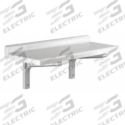 CAMSHELVING PREMIUM Wall Shelf Kit: Solid Shelf, 14 in x 36 in x 13 in - Plastic Wall-Mount Shelving