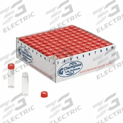 CHEMGLASS Vial: 40 mL, A, Includes Closure, Polypropylene, 28 mm Body Dia, Round - Glass Sample Vials