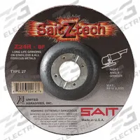 SAIT Depressed Center Grinding Wheel: Type 27, 6" x 1/4" x 7/8", Zirconia Alumina, 24 Grit (MPN 22603). Key specifications — Series: Z-Tech Z24R; Brand: UNITED ABRASIVES-SAIT.