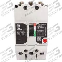 GE Molded Case Circuit Breaker: 100 A Amps, 65kA at 277/480V AC, Fixed, Lug, ABC, Std (MPN TEYL3100B). Key specifications — Series: TEY; Max. AIR Rating: 65kA at 277/480V AC; Instantaneous Trip: Fixed; Terminal Connection: Lug; Phase Connection: ABC.