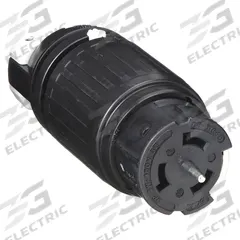 HUBBELL Locking Connector: Non-NEMA, Black/White, 480V AC, 50 A Current Rating, 3 Poles, 4 Wires (MPN CS8164C). Key specifications — Brand: HUBBELL.