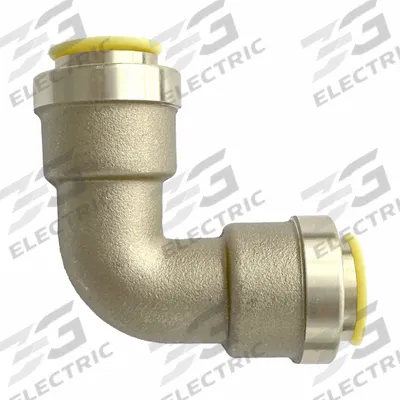 QUICKFITTING Push-Fit Elbow Fitting: 5/8 in OD x 5/8 in OD Size - Removable Brass Push-to-Connect Tube Fittings